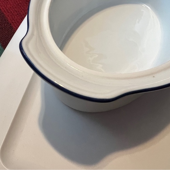 Mitterteich Bavaria Casserole Dish White Trimmed In Blue - Picture 9 of 9